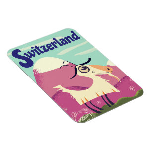 Zwitserland Reisposter in vintage stijl Magneet