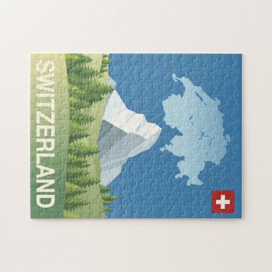 Zwitserland Reisposter Legpuzzel (Horizontaal)