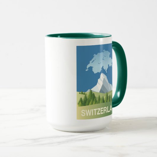 Zwitserland Reisposter Mok (Voorkant rechts)