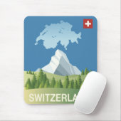 Zwitserland Reisposter Muismat (Met muis)