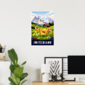 Zwitserland Reisposter Poster (Thuiskantoor)