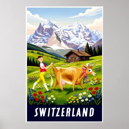 Zwitserland Reisposter Poster (Voorkant)
