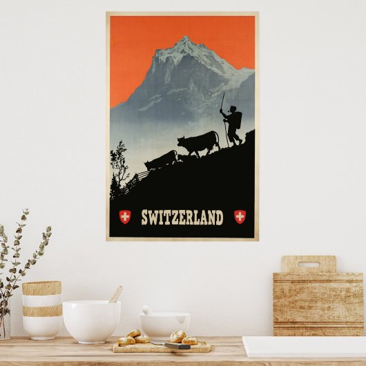 Zwitserland, reisposter poster (Keuken)