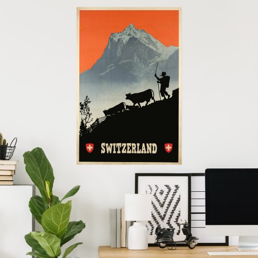 Zwitserland, reisposter poster (Thuiskantoor)