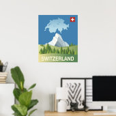 Zwitserland Reisposter Poster (Thuiskantoor)