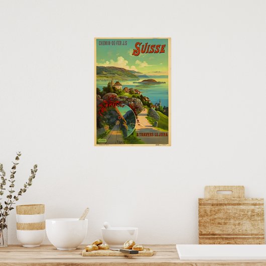 Zwitserland Reisposter Poster (Keuken)