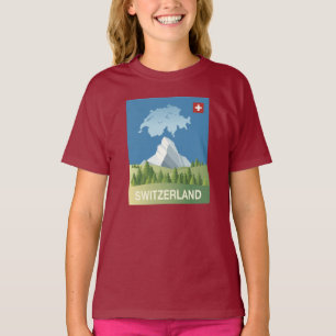 Zwitserland Reisposter T-shirt