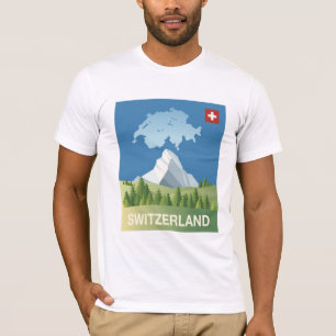 Zwitserland Reisposter T-shirt