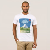 Zwitserland Reisposter T-shirt (Voorkant volledig)