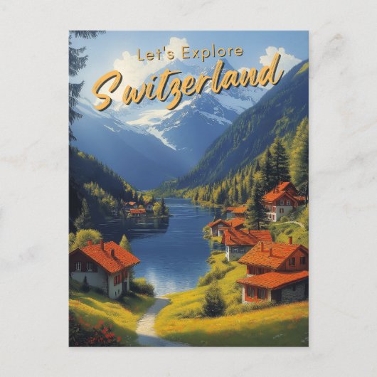 Zwitserland reizen Briefkaart (Voorkant)