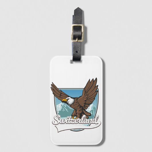 Zwitserland Reizen Logo Bagagelabel (Voorkant (verticaal))