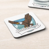 Zwitserland Reizen Logo Bier Onderzetter (Linkerzijde)