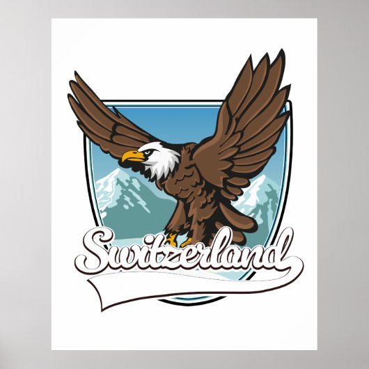 Zwitserland Reizen Logo Poster (Voorkant)