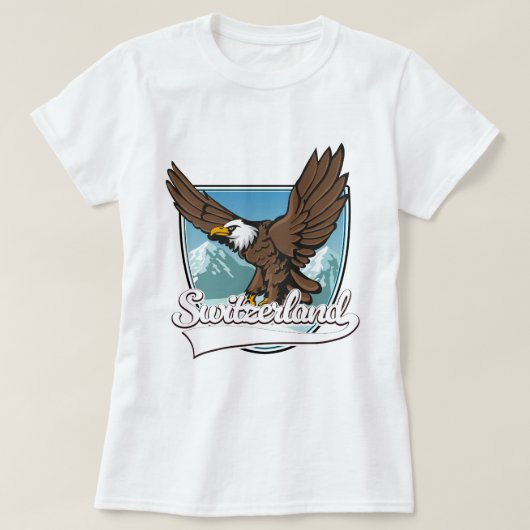 Zwitserland Reizen Logo T-shirt (Design voorkant)
