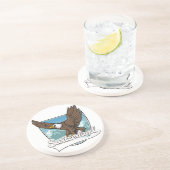 Zwitserland Reizen Logo Zandsteen Onderzetter (Zijkant)