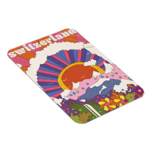 Zwitserland Retro-reisposter Magneet