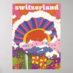 Zwitserland Retro-reisposter Poster