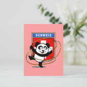 Zwitserland Rhythmic Gymnastics Panda Briefkaart (Staand voorkant)