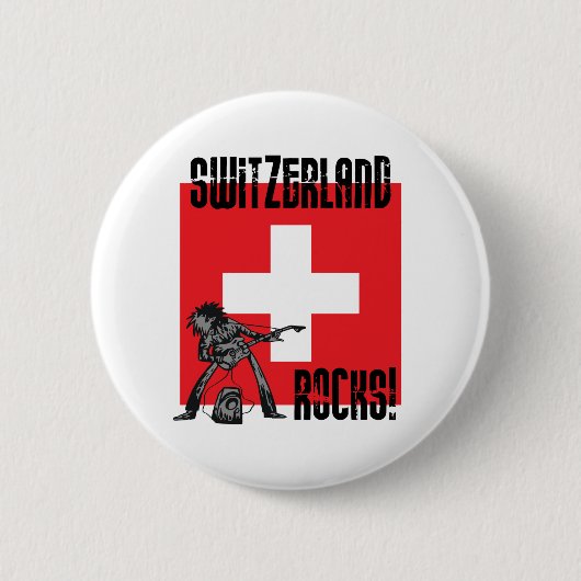 Zwitserland Rocks Ronde Button 5,7 Cm (Voorkant)
