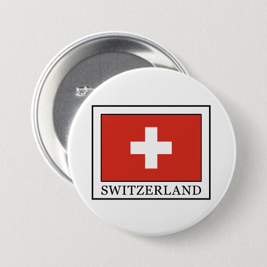 Zwitserland Ronde Button 7,6 Cm (Voorkant /achterkant)