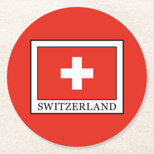 Zwitserland Ronde Kartonnen Onderzetter