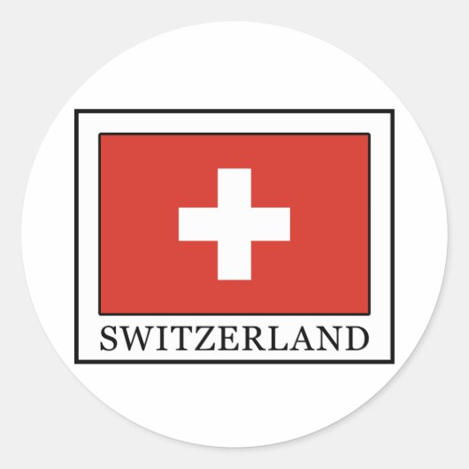 Zwitserland Ronde Sticker (Voorkant)