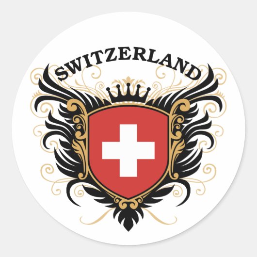 Zwitserland Ronde Sticker (Voorkant)