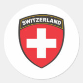 Zwitserland Ronde Sticker (Voorkant)