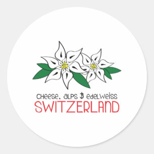 Zwitserland Ronde Sticker