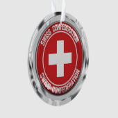 Zwitserland Round Emblem Ornament (voorkant)