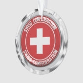 Zwitserland Round Emblem Ornament (voorkant)