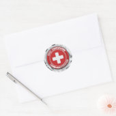 Zwitserland Round Emblem Ronde Sticker (Envelop)