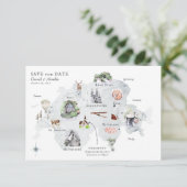 Zwitserland | Routekaart bestemming bruiloft (Staand voorkant)