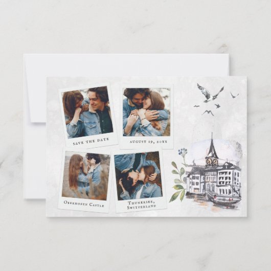 Zwitserland | Routekaart bestemming bruiloft (Achterkant)