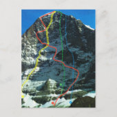 Zwitserland Routes in de Eiger Briefkaart (Voorkant)