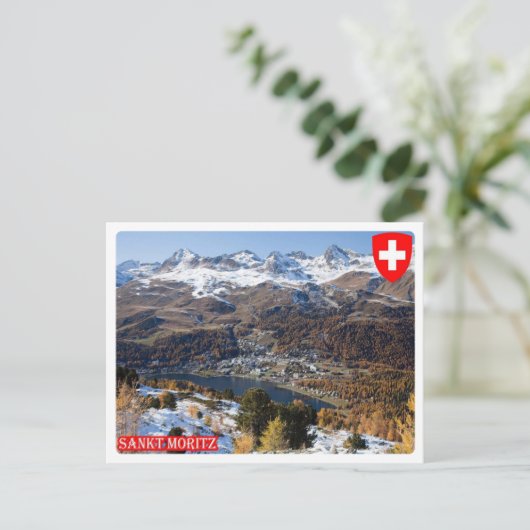 Zwitserland - Saint Moritz - Briefkaart (Staand voorkant)