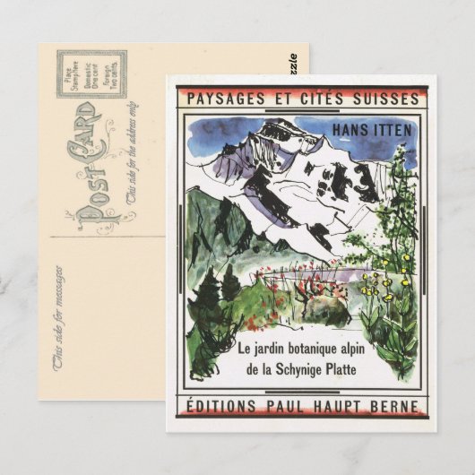  Zwitserland, Schynigge Platte, 1909 12 Briefkaart (Voorkant / Achterkant)