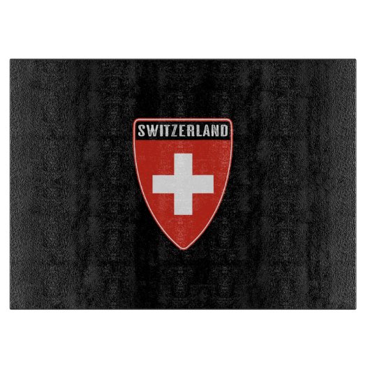 Zwitserland Shield Snijplank (Voorkant)