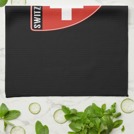 Zwitserland Shield Theedoek (Gevouwen)