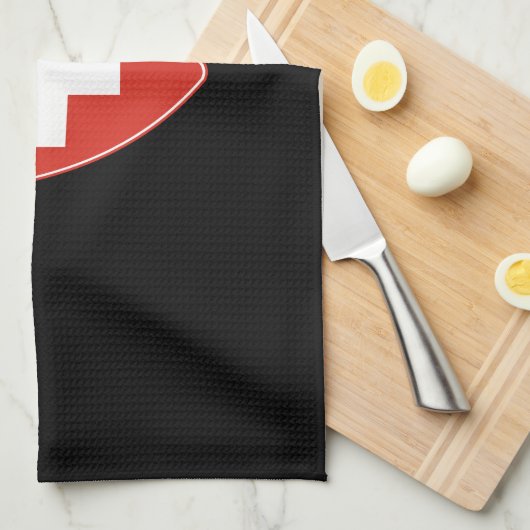 Zwitserland Shield Theedoek (Quarter Fold)