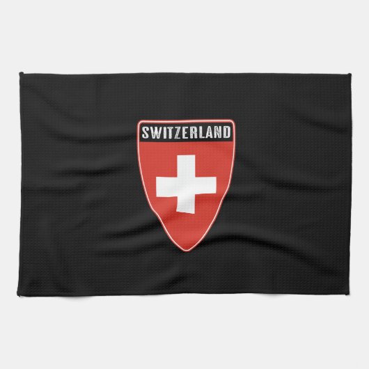 Zwitserland Shield Theedoek (Horizontaal)