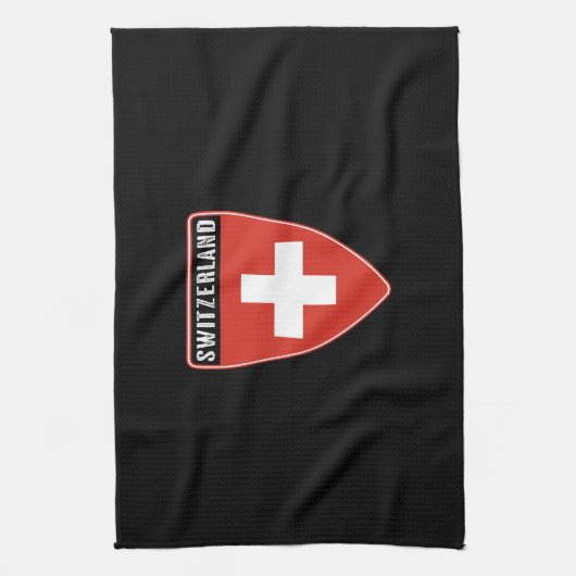 Zwitserland Shield Theedoek (Verticaal)