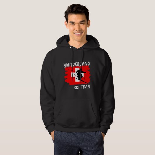 Zwitserland Ski  Hoodie (Voorkant volledig)