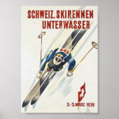 Zwitserland  Ski Poster (Voorkant)