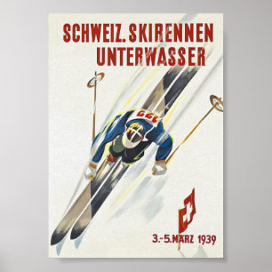 Zwitserland Ski Poster