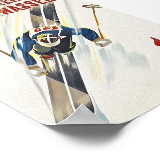 Zwitserland  Ski Poster (Hoek)