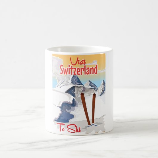 Zwitserland Ski reisposter Koffiemok (Center)