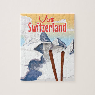 Zwitserland Ski-reisposter Legpuzzel
