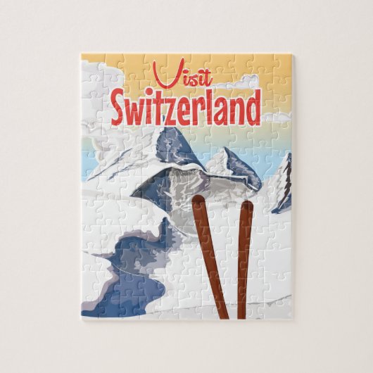 Zwitserland Ski-reisposter Legpuzzel (Verticaal)