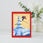Zwitserland Ski-springen Briefkaart (Staand voorkant)